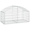 vidaXL Gabione mit Hochbogen 100x50x40/60 cm Verzinktes Eisen