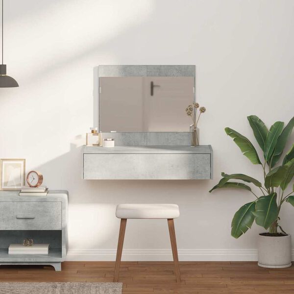 vidaXL Schminktisch mit Schubladen Grau 83 x 40 x 70 cm Holzwerkstoff