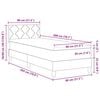 vidaXL Boxspringbett mit Matratze Schwarz 80 x 200 cm Stoff