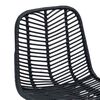 vidaXL Barstuhl 2 pcs Schwarz 44,5 x 53 x 111 cm Rattan und Eisen