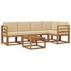vidaXL Outdoor-Sofagarnitur 6 stk. Natur und Beige