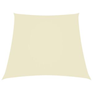 vidaXL Sonnensegel Oxford-Gewebe Trapezf&ouml;rmig 2/4x3 m Cremewei&szlig;