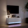 vidaXL TV-Wandschrank mit LED-Beleuchtung Wei&szlig; 100x31x35 cm