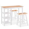 vidaXL Bar Set 3 St&uuml;ck MDF Wei&szlig;