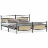 vidaXL Metallbett ohne Matratze Sonoma-Eiche 193x203 cm