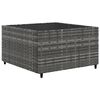 vidaXL 10-tlg. Garten-Lounge-Set mit Kissen Grau Poly Rattan