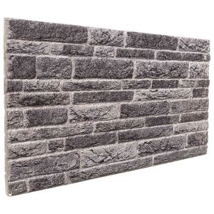 vidaXL Wandpaneele 10 stk. 100 x 50 cm Anthrazit EPS-Schaum