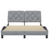 vidaXL Bettgestell ohne Matratze Hellgrau 140x190 cm Stoff