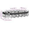 vidaXL 15-tlg. Garten-Essgruppe mit Kissen Grau Poly Rattan