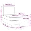 vidaXL Boxspringbett mit Matratze Dunkelgrau 120x190 cm Stoff