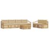 vidaXL Outdoor-Sofagarnitur 7 stk. Wei&szlig; und Beige Polyester