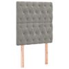 vidaXL Boxspringbett mit Matratze Hellgrau 80x200 cm Samt