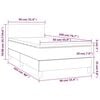 vidaXL Boxspringbett mit Matratze & LED Taupe 90x200 cm Stoff