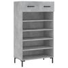 vidaXL Schuhschrank Betongrau 60x35x105 cm Holzwerkstoff