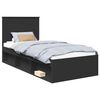 vidaXL Bettrahmen Schwarz 100 x 200 cm Massives Kiefernholz