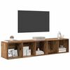 vidaXL TV-Schrank Set Wandmontiert 2 pcs Altholz Holzwerkstoff