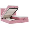 vidaXL Ottoman-Bett mit Matratzen & LEDs Rosa 160x200 cm Samt