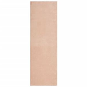 vidaXL Teppich HUARTE Kurzflor Weich und Waschbar Blassrosa 80x250 cm