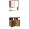 vidaXL Badezimmerm&ouml;bel Set mit Regal 4 pcs Altholz Holzwerkstoff