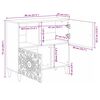 vidaXL Sideboard mit Speicher Wei&szlig; 80 x 33,5 x 75 cm Massivholz Mango