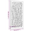 vidaXL Garten-Wanddeko 105x55 cm Cortenstahl Blatt-Design