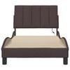 vidaXL Bettgestell ohne Matratze "Hanko" Dunkelbraun 80x200 cm Stoff