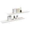 vidaXL Schwebendes Regal 2 pcs Wei&szlig; 100 x 18 x 2,5 cm Stahl