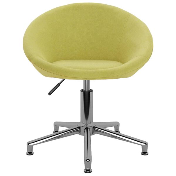 vidaXL Esszimmerst&uuml;hle 6 Stk. Drehbar Gr&uuml;n Stoff