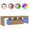 vidaXL TV-Schrank mit LED Artisan-Eiche 140x36,5x40 cm Holzwerkstoff