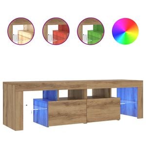 vidaXL TV-Schrank mit LED Artisan-Eiche 140x36,5x40 cm Holzwerkstoff