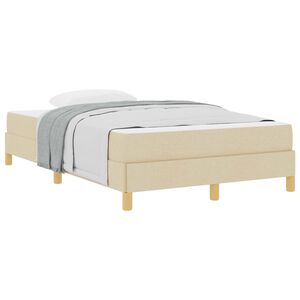 vidaXL Boxspringbett mit Matratze Creme 120 x 190 cm Stoff