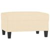 vidaXL 3-Sitzer-Sofa mit Hocker Creme 210 cm Stoff