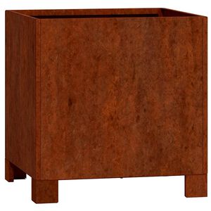 vidaXL Pflanzk&uuml;bel mit Beinen Rostig 30x30x30 cm Cortenstahl
