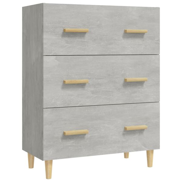 vidaXL Sideboard Betongrau 70x34x90 cm Holzwerkstoff