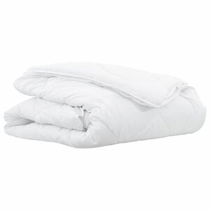 vidaXL 2-in-1 Bettdecke 135 x 200 cm Winter Polyester Wei&szlig;