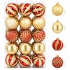vidaXL Weihnachtskugelset 30 stk. Gold und Rot &Oslash; 6 cm Kunststoff