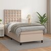 vidaXL Boxspringbett mit Matratze Cappuccino-Braun 90x200cm Kunstleder