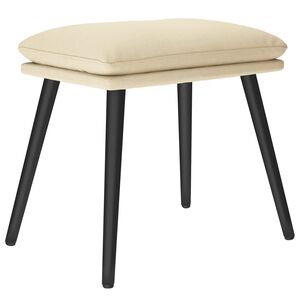 vidaXL Fu&szlig;hocker Creme 45x29,5x35 cm Stoff