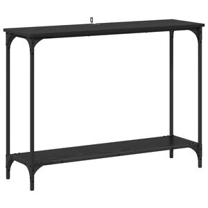 vidaXL Konsolentisch Schwarz Eichen-Optik 101 x 30,5 x 75 cm