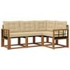 vidaXL Outdoor-Sofagarnitur 4 stk. Natur und Beige