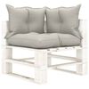 vidaXL 7-tlg. Garten-Lounge-Set Paletten mit Kissen in Taupe Holz