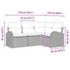 vidaXL Gartensofa-set Grau Poly-Rattan