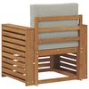 vidaXL Outdoor-Sofagarnitur mit Kissen Natur 79 x 63 x 73 cm