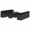 vidaXL Garten-Sofa-Set 11 stk. 10-Sitzanzahl Schwarz