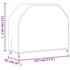vidaXL Grillabdeckung 147x61x112 cm Schwarz 420D Oxford