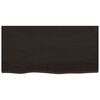 vidaXL Tischplatte Dunkelbraun 80x40x2 cm Massivholz Eiche Behandelt
