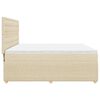 vidaXL Boxspringbett mit Matratze Creme 200x200 cm Stoff