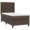 vidaXL Boxspringbett mit Matratze & LED Braun 80x200 cm Kunstleder
