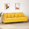 vidaXL 3-Sitzer-Sofa Gelb 180 cm Samt