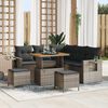 vidaXL Garten-Sofa-Set 8 pcs Grau Poly-Rattan